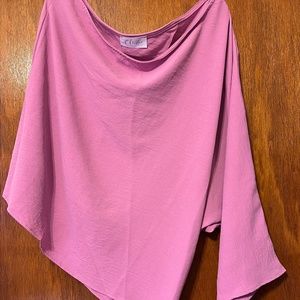 Lightweight flowy one shoulder blouse